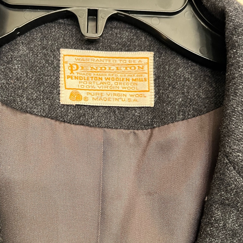 Pendleton Wool Blazer In Charcoal Gray, Size 6 - image 2